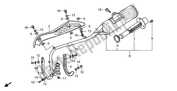 Tutte le parti per il Silenziatore Di Scarico del Honda CRF 50F 2011