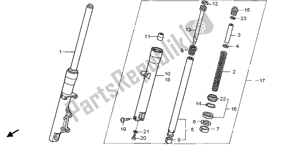 Tutte le parti per il Forcella Anteriore del Honda VT 125C 2006