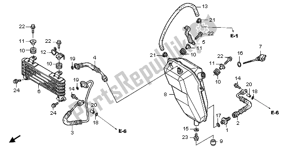 Alle onderdelen voor de Olie Koeler van de Honda TRX 400 EX Sportrax 2003