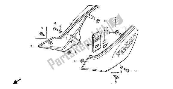 Todas las partes para Cubierta Lateral de Honda XL 600V Transalp 1991