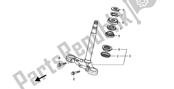 All parts for the Steering Stem of the Honda CBF 1000 SA 2010