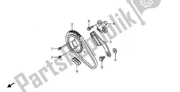 All parts for the Cam Chain of the Honda TRX 500 FE Foretrax Foreman ES 2011