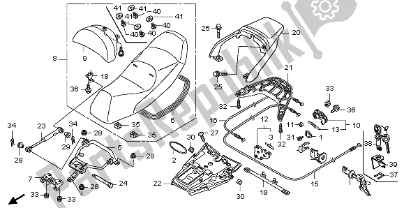 Wszystkie części do Siedzenie Honda FJS 400A 2009