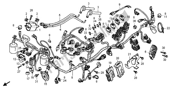 Wszystkie części do Wi? Zki Przewodów Honda FJS 600A 2012