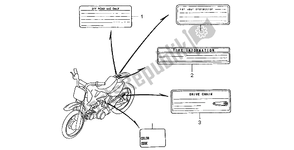 All parts for the Caution Label of the Honda CRF 50F 2009