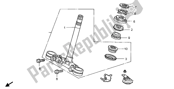 Wszystkie części do Mostek Kierownicy Honda CB 500 1996