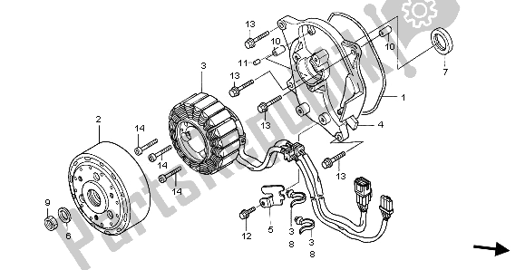 All parts for the Acg Starter of the Honda NPS 50 2012