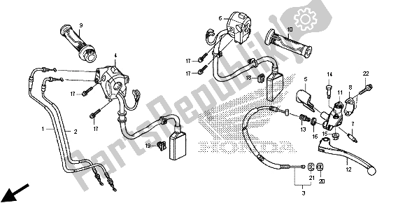 Tutte le parti per il Maniglia Leva E Interruttore E Cavo del Honda CB 500F 2013