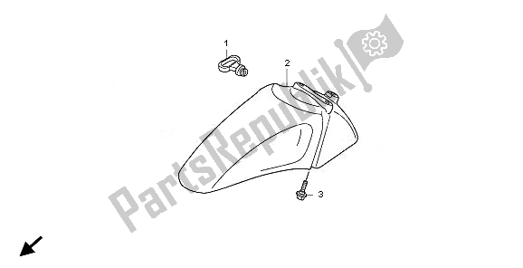 All parts for the Front Fender of the Honda SH 150R 2011