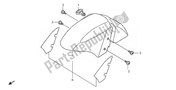 Todas las partes para Guardabarros Delantero de Honda PES 125R 2008