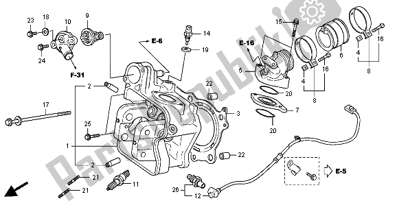 Wszystkie części do G? Owica Cylindra Honda SH 300 AR 2008