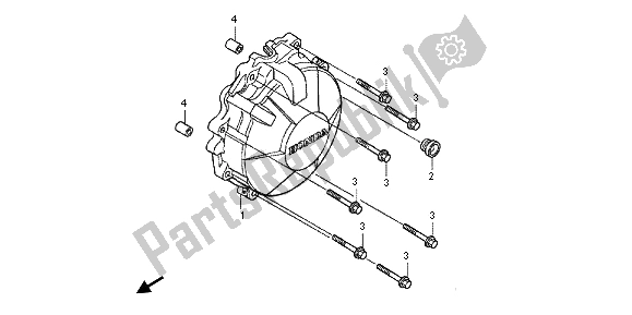 Wszystkie części do Pokrywa Generatora Honda CB 600F Hornet 2012
