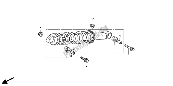 Todas as partes de Almofada Traseira do Honda CRF 50F 2012