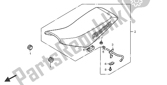 Toutes les pièces pour le Siège du Honda TRX 250 EX Sporttrax 2005