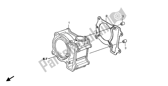 All parts for the Cylinder of the Honda SH 150 2009