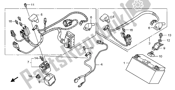 Toutes les pièces pour le Batterie du Honda CBF 600N 2009