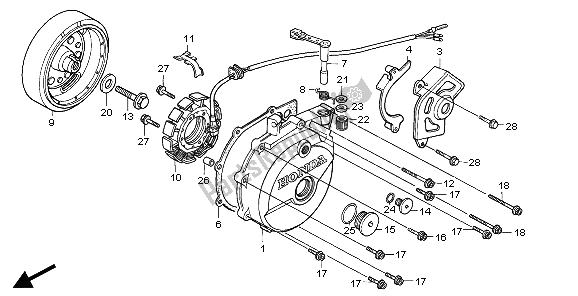 Todas las partes para Cubierta Izquierda Del Cárter de Honda XR 600R 1997