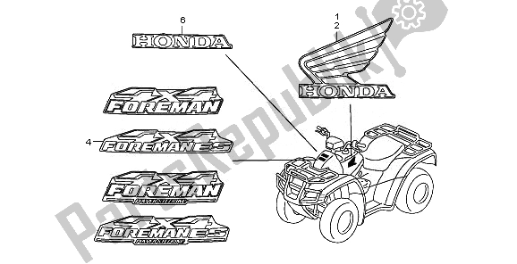 Tutte le parti per il Marchio del Honda TRX 500 FE Foretrax Foreman ES 2010