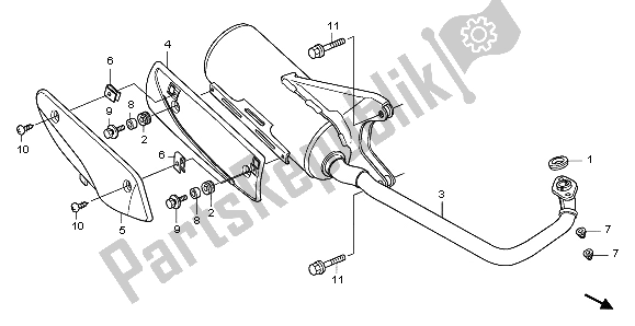 Tutte le parti per il Silenziatore Di Scarico del Honda NHX 110 WH 2013