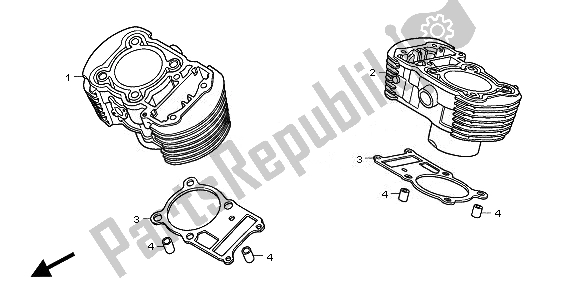 Todas las partes para Cilindro de Honda VT 750C2S 2010