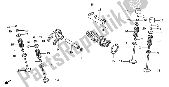 All parts for the Camshaft & Valve of the Honda CRF 450R 2007