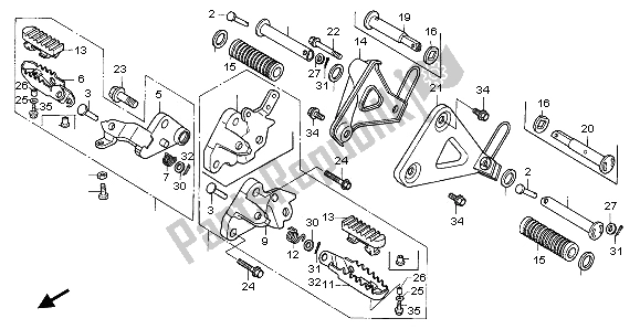 All parts for the Step of the Honda XL 600V Transalp 1995