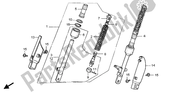 All parts for the Front Cushion of the Honda XR 50R 2003