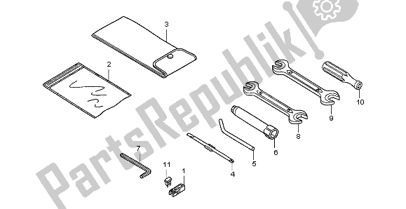 All parts for the Tools of the Honda SH 125S 2008