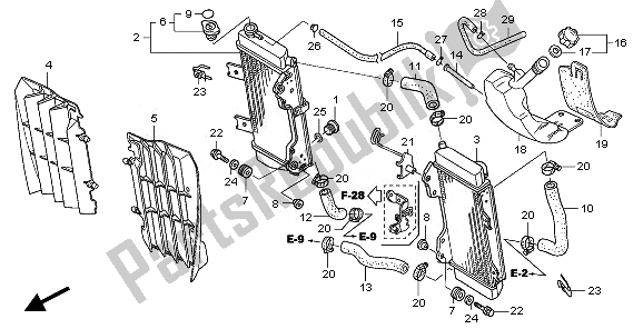 Todas las partes para Radiador de Honda CRF 450X 2008