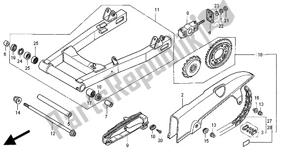 Todas las partes para Basculante de Honda CB 500 2000