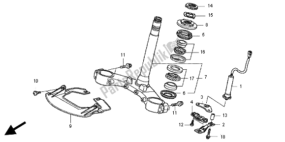 Todas las partes para Vástago De Dirección de Honda GL 1800 2012
