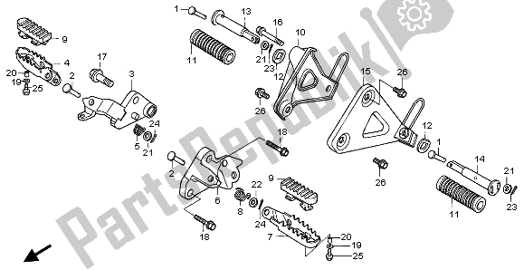 Todas las partes para Paso de Honda XL 600V Transalp 1996