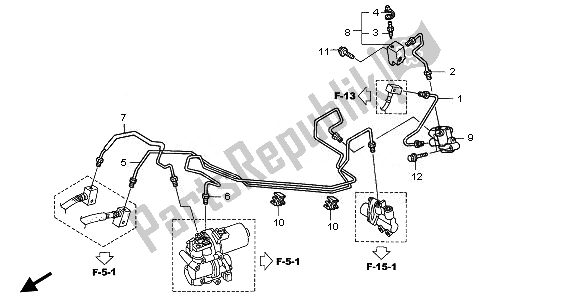 Todas as partes de Válvula De Controle De Proporção do Honda VFR 800A 2008