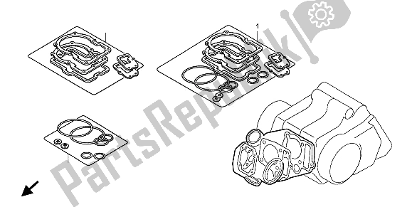 All parts for the Eop-1 Gasket Kit A of the Honda ANF 125 2009
