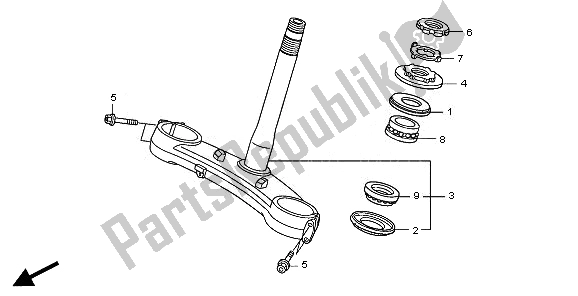 All parts for the Steering Stem of the Honda CBR 600 RA 2011