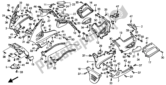 Alle onderdelen voor de Kap van de Honda ST 1100 1994