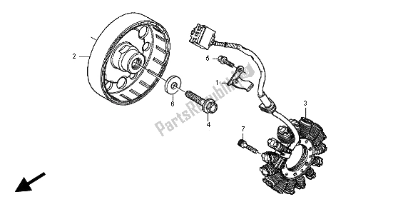 All parts for the Generator of the Honda CBR 600 RR 2012