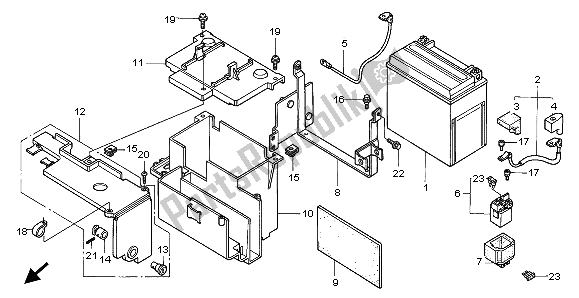 Tutte le parti per il Batteria del Honda VT 750C2 1998