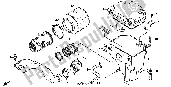 Todas las partes para Filtro De Aire de Honda TRX 250X 2011