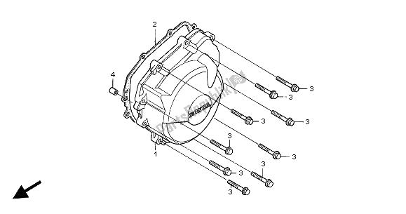 Wszystkie części do Pokrywa Generatora Honda CBR 600 FS 2002