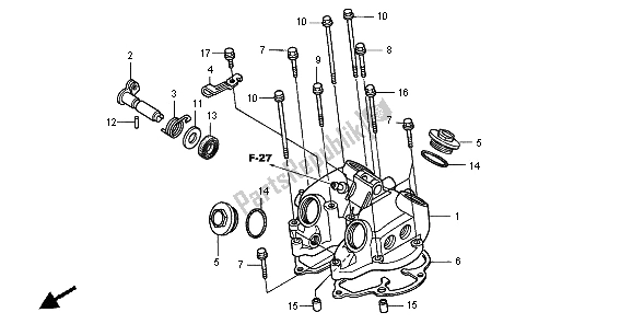 Todas las partes para Cubierta De Tapa De Cilindro de Honda XR 400R 1996