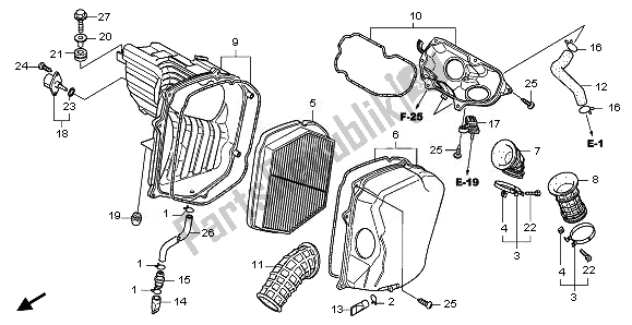 Todas las partes para Filtro De Aire de Honda NSA 700A 2008