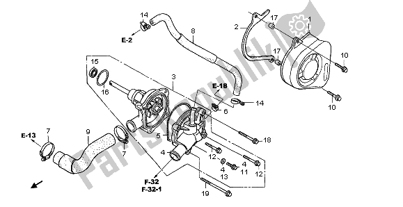 Tutte le parti per il Pompa Dell'acqua del Honda CBF 600 NA 2006