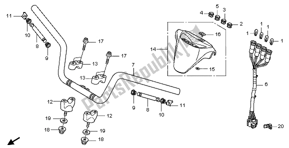 Tutte le parti per il Gestire Il Tubo del Honda TRX 700 XX 2009