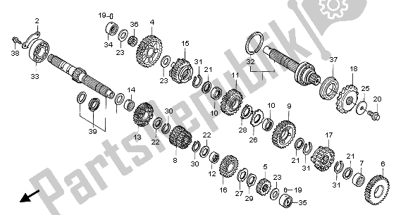 All parts for the Transmission of the Honda CBR 1100 XX 2003