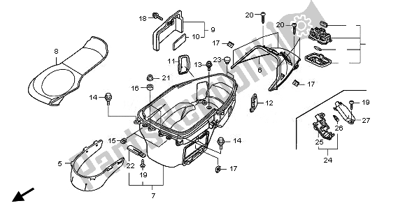 Todas las partes para Caja De Equipaje de Honda FJS 400A 2011