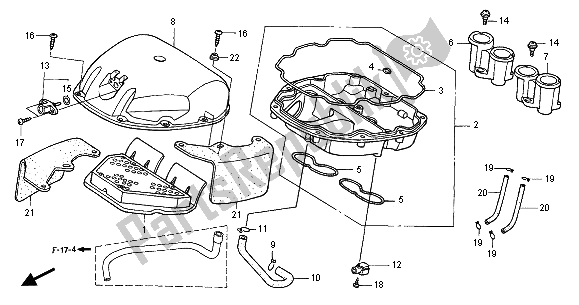 Tutte le parti per il Filtro Dell'aria del Honda CBR 600 FS 2001