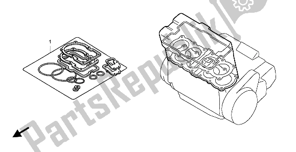 All parts for the Eop-1 Gasket Kit A of the Honda CBF 1000 2006