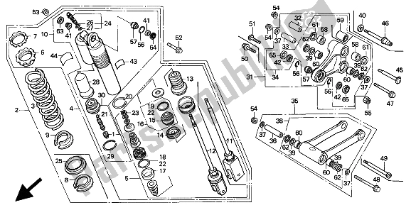 Todas las partes para Cojín Trasero de Honda CR 125R 1994