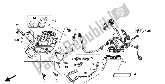 All parts for the Abs Control Unit of the Honda CBR 600 RA 2011